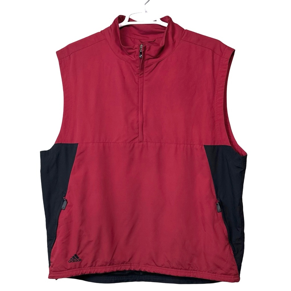Adidas Men’s Golf Climproof Lightweight 1/2 Zip‎ Windbreaker Vest Sz 2XL